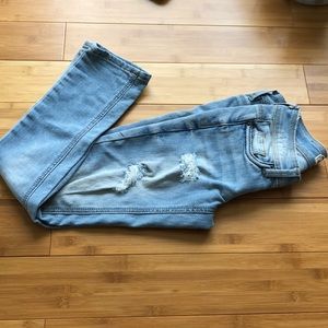 Dollhouse skinny light blue Distressed Jeans Sz 0